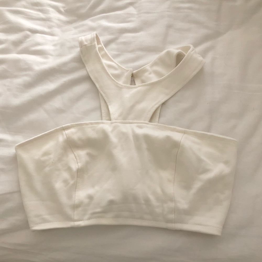 White crop top